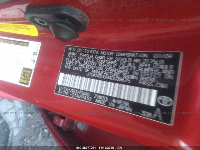 Photo 8 VIN: JTDKN3DU9A0038675 - TOYOTA PRIUS 