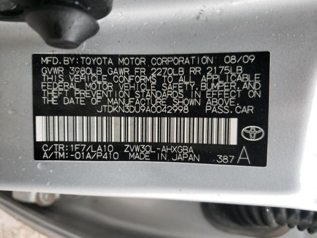 Photo 9 VIN: JTDKN3DU9A0042998 - TOYOTA PRIUS 