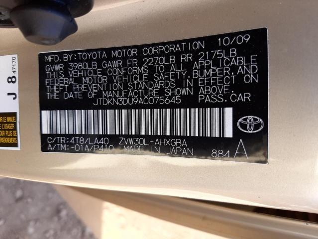 Photo 9 VIN: JTDKN3DU9A0075645 - TOYOTA PRIUS 