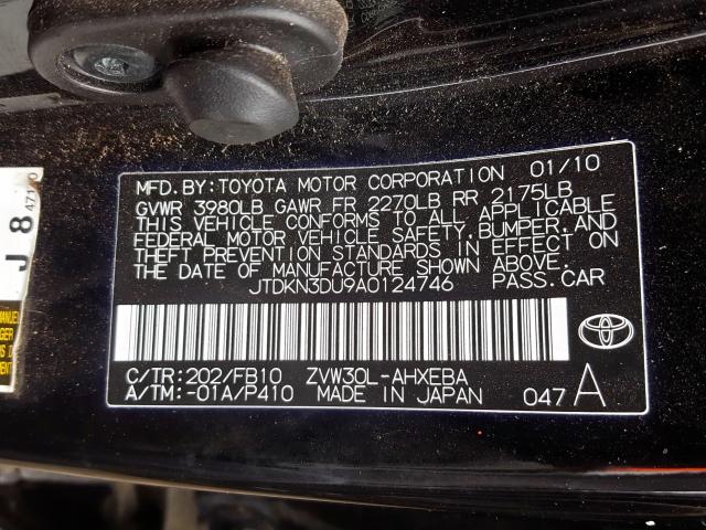 Photo 9 VIN: JTDKN3DU9A0124746 - TOYOTA PRIUS 