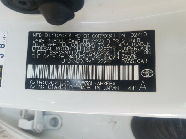 Photo 9 VIN: JTDKN3DU9A0127288 - TOYOTA PRIUS 