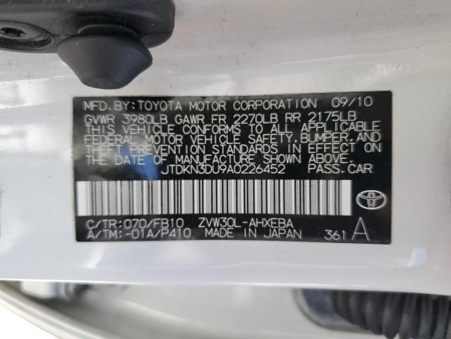 Photo 12 VIN: JTDKN3DU9A0226452 - TOYOTA PRIUS 