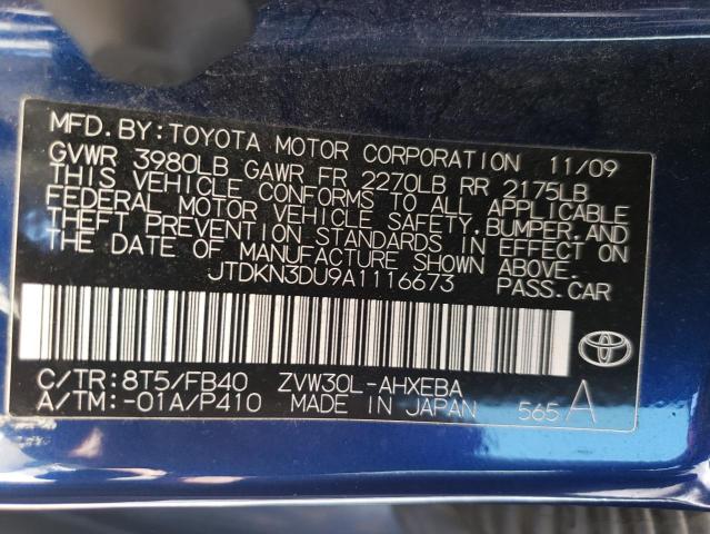 Photo 11 VIN: JTDKN3DU9A1116673 - TOYOTA PRIUS 