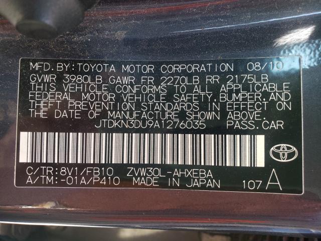 Photo 9 VIN: JTDKN3DU9A1276035 - TOYOTA PRIUS 