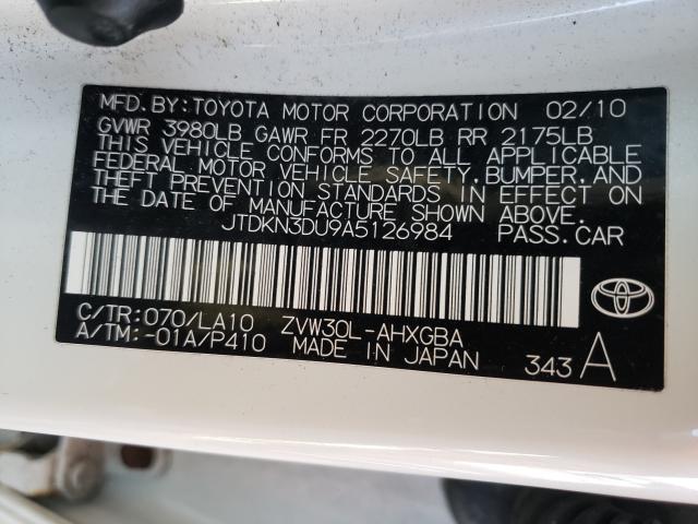 Photo 9 VIN: JTDKN3DU9A5126984 - TOYOTA PRIUS 