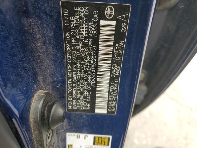 Photo 12 VIN: JTDKN3DU9B0257721 - TOYOTA PRIUS 