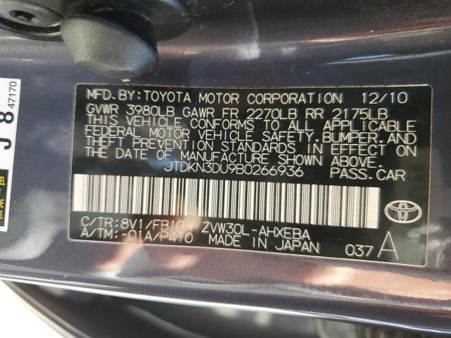 Photo 9 VIN: JTDKN3DU9B0266936 - TOYOTA PRIUS 