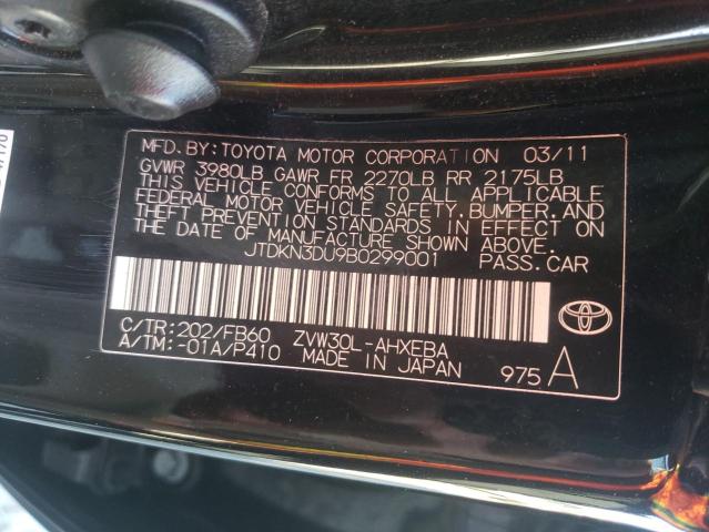 Photo 9 VIN: JTDKN3DU9B0299001 - TOYOTA PRIUS 