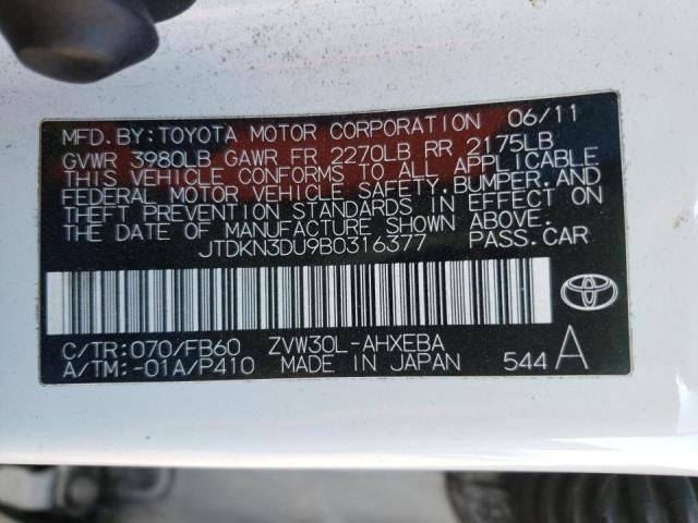 Photo 9 VIN: JTDKN3DU9B0316377 - TOYOTA PRIUS 