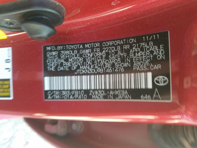 Photo 9 VIN: JTDKN3DU9B1461476 - TOYOTA PRIUS 