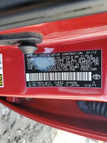 Photo 12 VIN: JTDKN3DU9C1491398 - TOYOTA PRIUS 