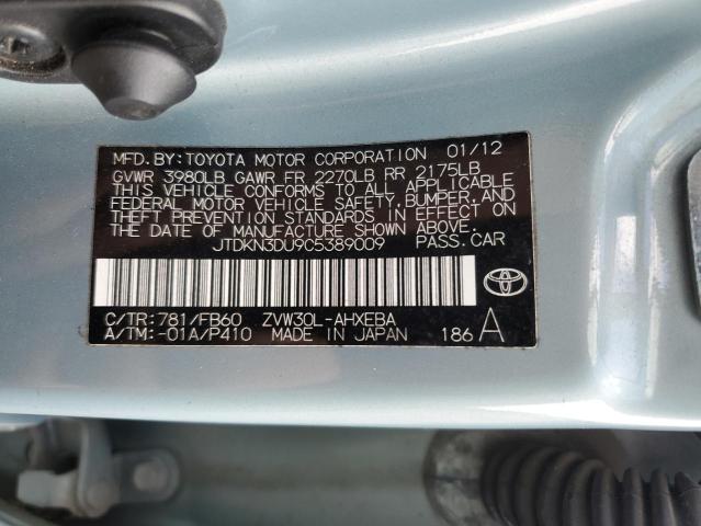 Photo 11 VIN: JTDKN3DU9C5389009 - TOYOTA PRIUS 