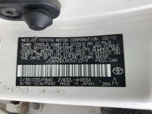 Photo 12 VIN: JTDKN3DU9C5412319 - TOYOTA PRIUS 