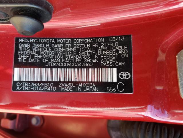 Photo 11 VIN: JTDKN3DU9D0347860 - TOYOTA PRIUS 