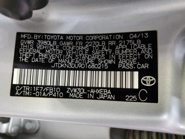 Photo 12 VIN: JTDKN3DU9D1680215 - TOYOTA PRIUS 