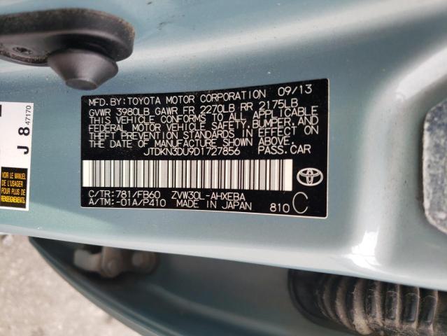 Photo 11 VIN: JTDKN3DU9D1727856 - TOYOTA PRIUS 