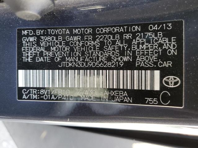 Photo 9 VIN: JTDKN3DU9D5628219 - TOYOTA PRIUS 