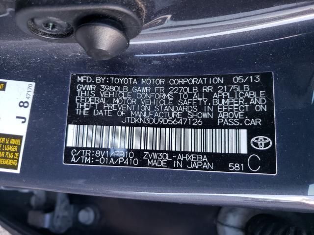 Photo 9 VIN: JTDKN3DU9D5647126 - TOYOTA PRIUS 