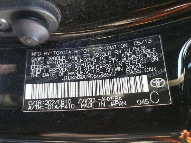 Photo 9 VIN: JTDKN3DU9D5648647 - TOYOTA PRIUS 