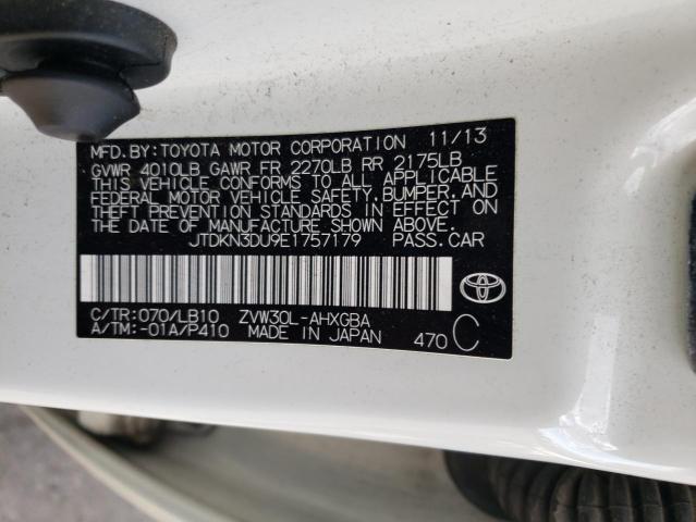 Photo 11 VIN: JTDKN3DU9E1757179 - TOYOTA PRIUS 