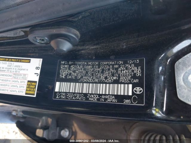 Photo 8 VIN: JTDKN3DU9E1774287 - TOYOTA PRIUS 