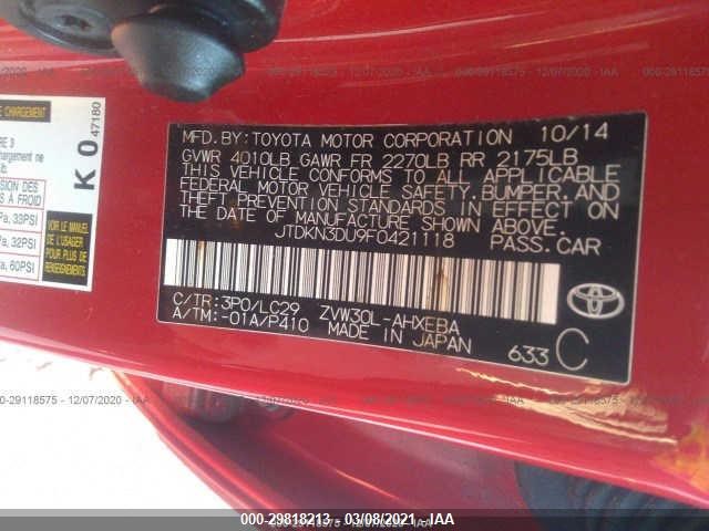 Photo 8 VIN: JTDKN3DU9F0421118 - TOYOTA PRIUS 