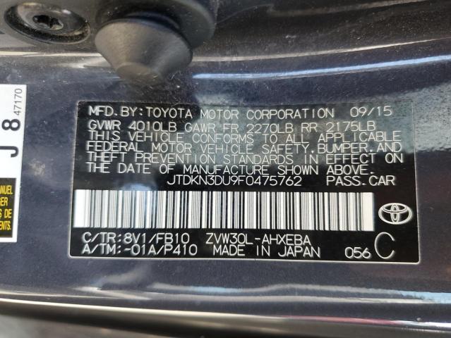 Photo 11 VIN: JTDKN3DU9F0475762 - TOYOTA PRIUS 