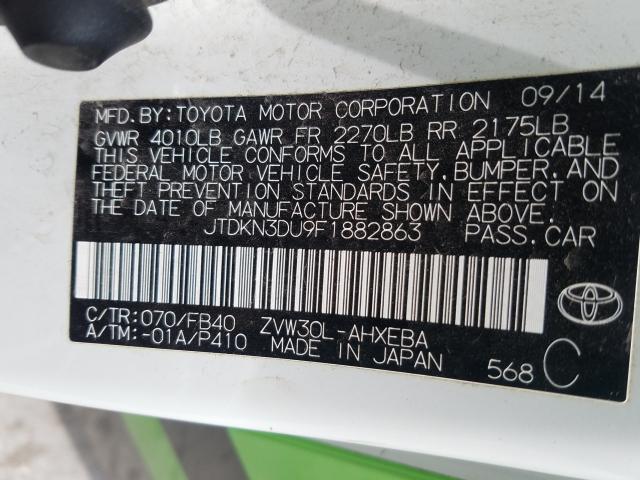 Photo 9 VIN: JTDKN3DU9F1882863 - TOYOTA PRIUS 