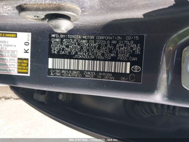 Photo 8 VIN: JTDKN3DU9F1936159 - TOYOTA PRIUS 