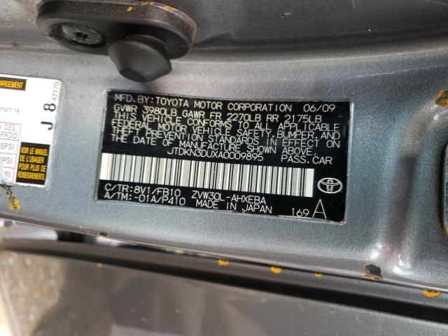 Photo 9 VIN: JTDKN3DUXA0009895 - TOYOTA PRIUS 