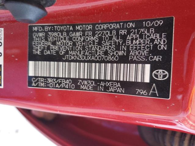 Photo 11 VIN: JTDKN3DUXA0070860 - TOYOTA PRIUS 