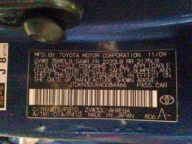 Photo 9 VIN: JTDKN3DUXA0084466 - TOYOTA PRIUS 