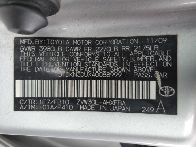 Photo 12 VIN: JTDKN3DUXA0088999 - TOYOTA PRIUS 