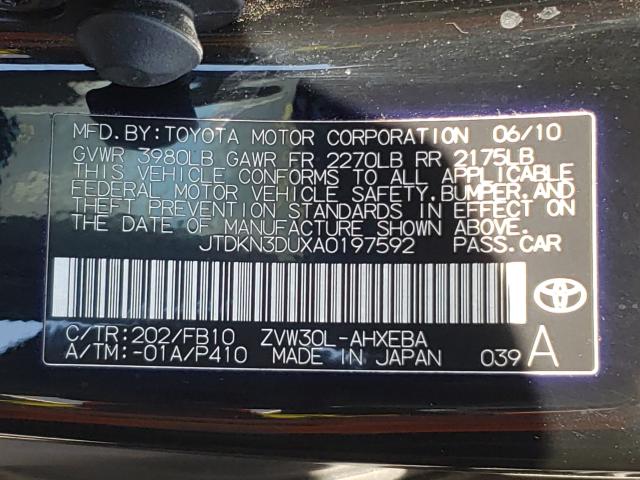 Photo 9 VIN: JTDKN3DUXA0197592 - TOYOTA PRIUS 