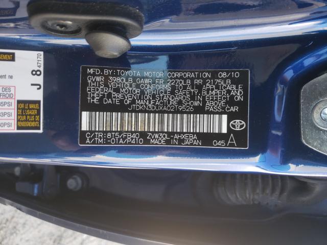 Photo 9 VIN: JTDKN3DUXA0219526 - TOYOTA PRIUS 