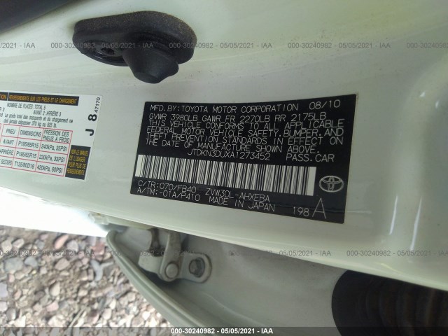 Photo 8 VIN: JTDKN3DUXA1273452 - TOYOTA PRIUS 