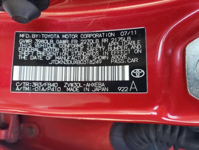 Photo 11 VIN: JTDKN3DUXB0318249 - TOYOTA PRIUS 