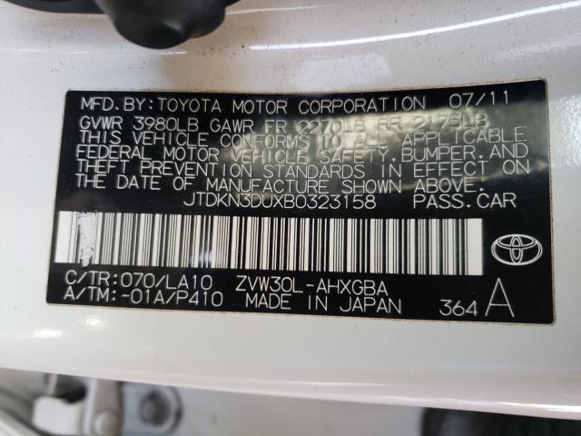 Photo 9 VIN: JTDKN3DUXB0323158 - TOYOTA PRIUS 