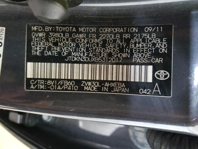 Photo 11 VIN: JTDKN3DUXB5312017 - TOYOTA PRIUS 