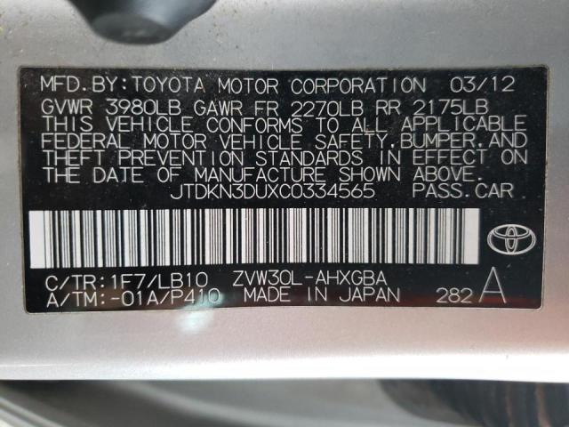 Photo 9 VIN: JTDKN3DUXC0334565 - TOYOTA PRIUS 