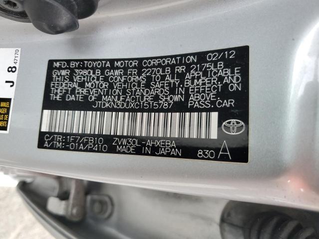 Photo 11 VIN: JTDKN3DUXC1515787 - TOYOTA PRIUS 