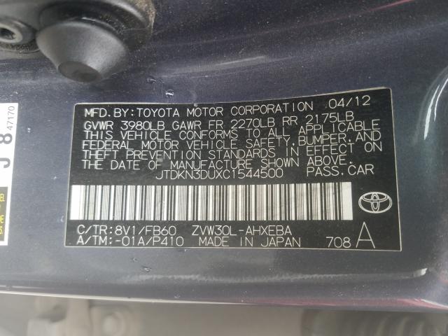 Photo 9 VIN: JTDKN3DUXC1544500 - TOYOTA PRIUS 