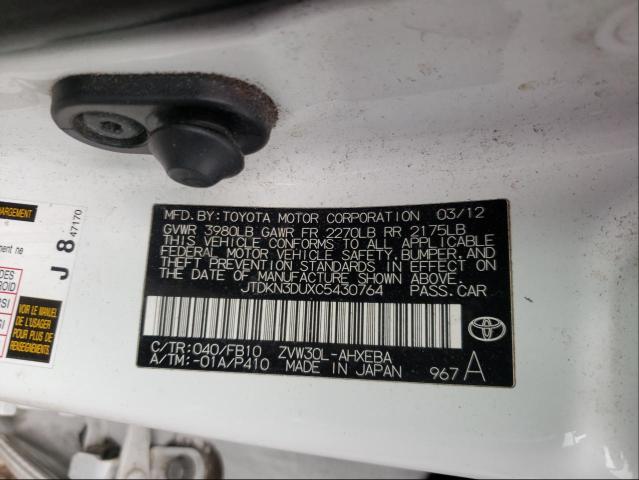 Photo 9 VIN: JTDKN3DUXC5430764 - TOYOTA PRIUS 