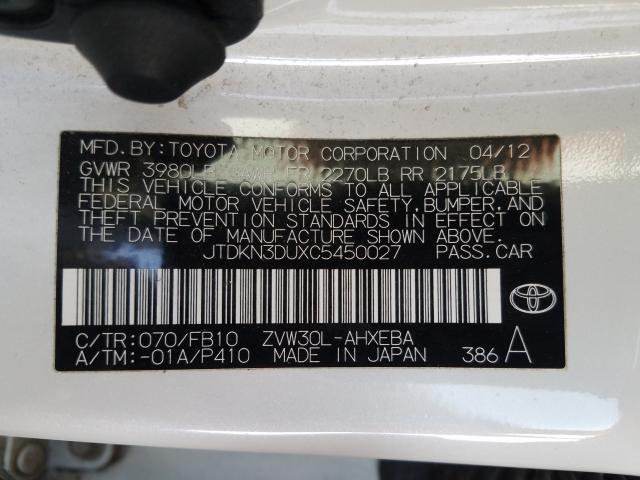 Photo 9 VIN: JTDKN3DUXC5450027 - TOYOTA PRIUS 