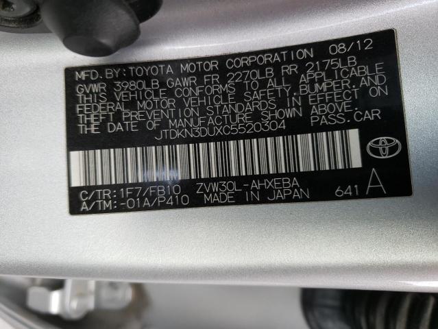 Photo 12 VIN: JTDKN3DUXC5520304 - TOYOTA PRIUS 