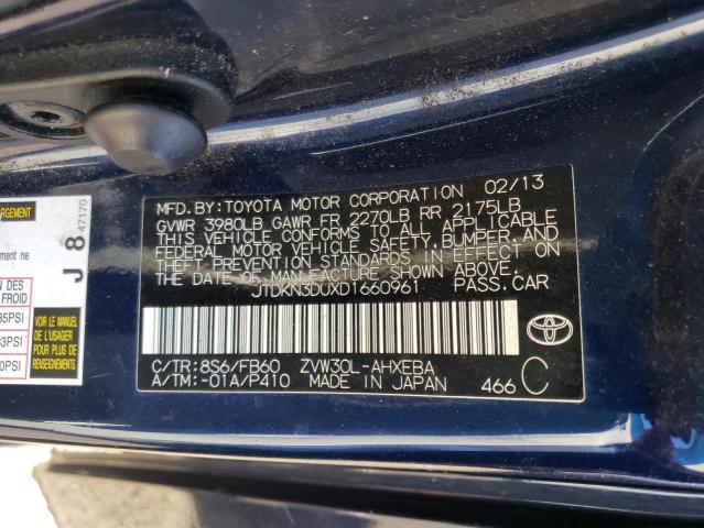 Photo 9 VIN: JTDKN3DUXD1660961 - TOYOTA PRIUS 