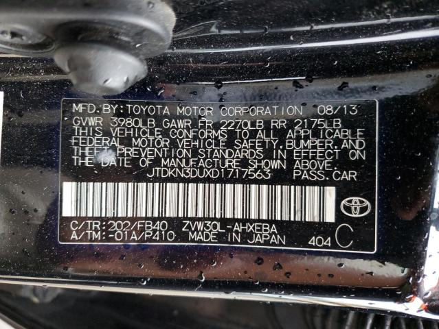 Photo 11 VIN: JTDKN3DUXD1717563 - TOYOTA PRIUS 