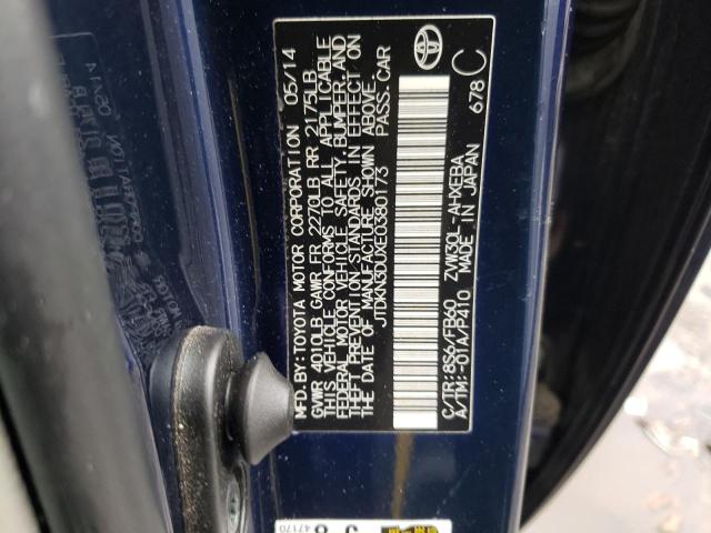 Photo 11 VIN: JTDKN3DUXE0380173 - TOYOTA PRIUS 