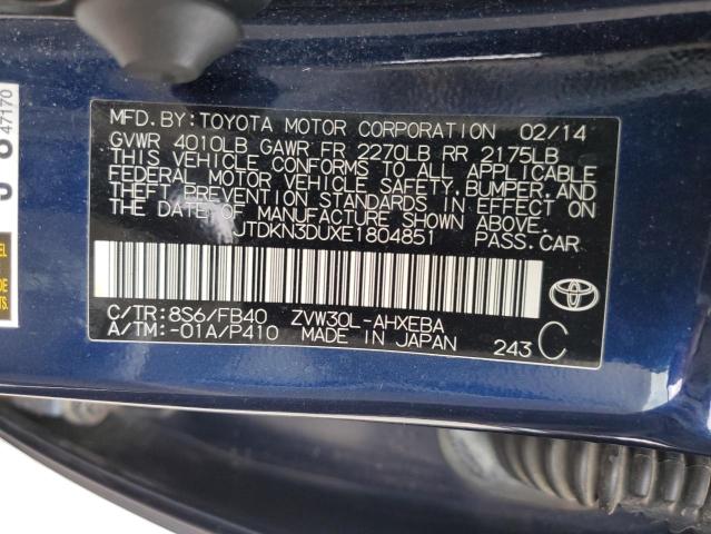 Photo 11 VIN: JTDKN3DUXE1804851 - TOYOTA PRIUS 