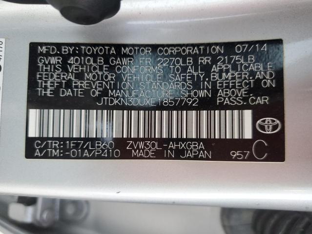 Photo 11 VIN: JTDKN3DUXE1857792 - TOYOTA PRIUS 